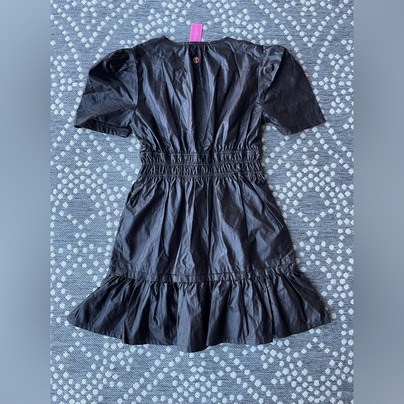 Simply Southern Faux Leather Brown Dress Womens LARGE New fit & flare sexy - Picture 13 of 14